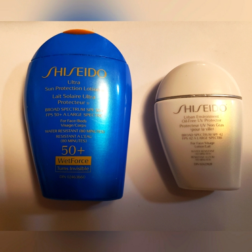 SHISEIDO Ultra sun protection lotion 50+& urban environment UV protector Bundle